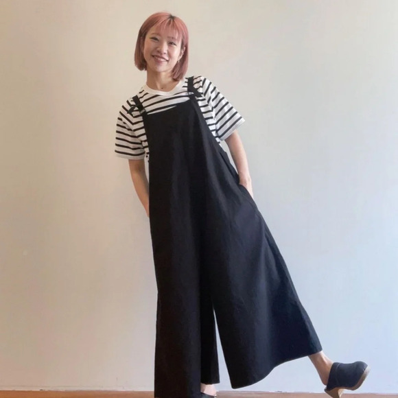 Sarahwear Pants - Sarahwear Cotton Jumpsuit  (Black/ One Size Reg)